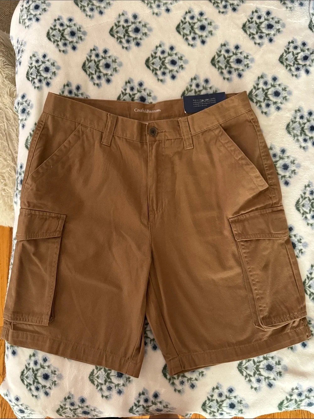 croft & barrow Men's Classic Twill Cargo Shorts - Brown size 32